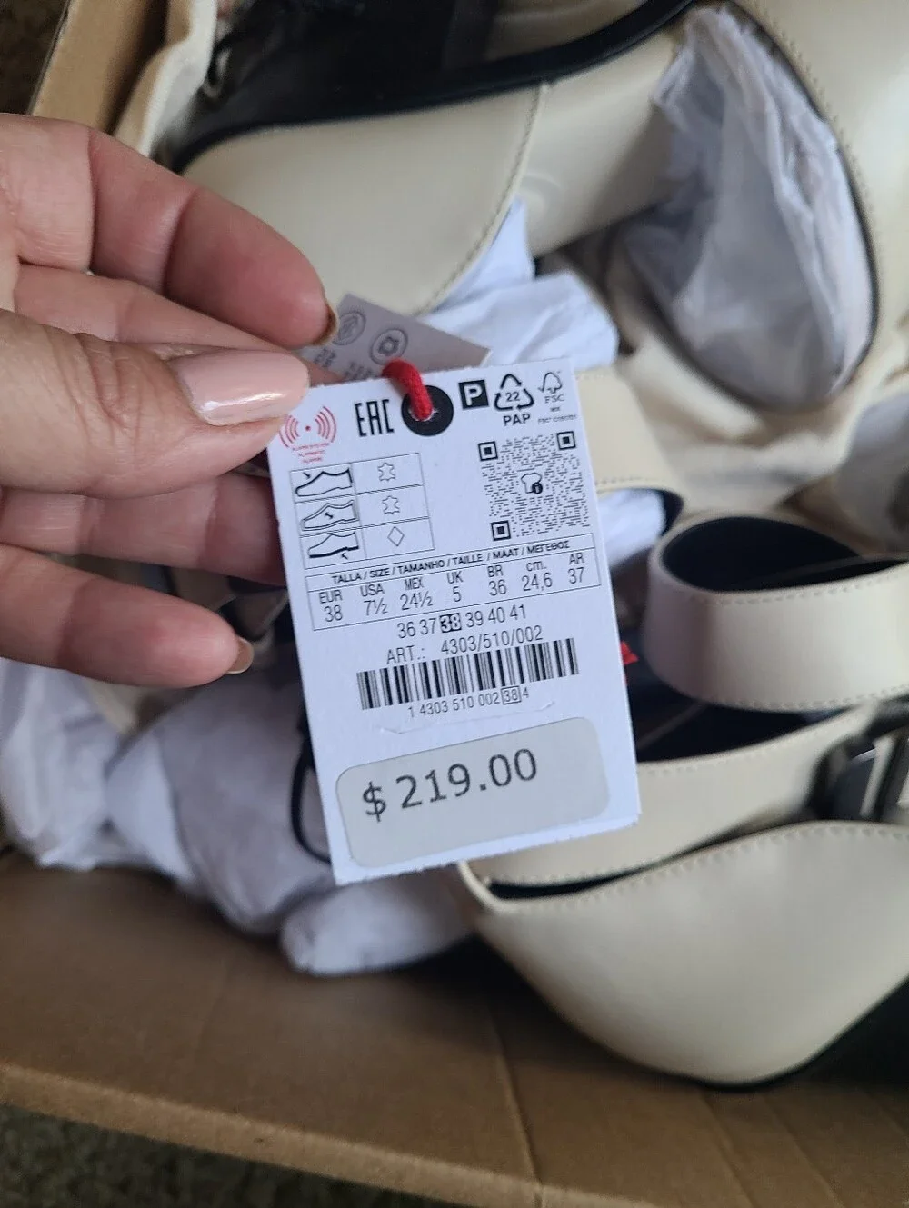 Zara SRPLS Limited Collection Heel Leather Sandals - Picture 5 of 10